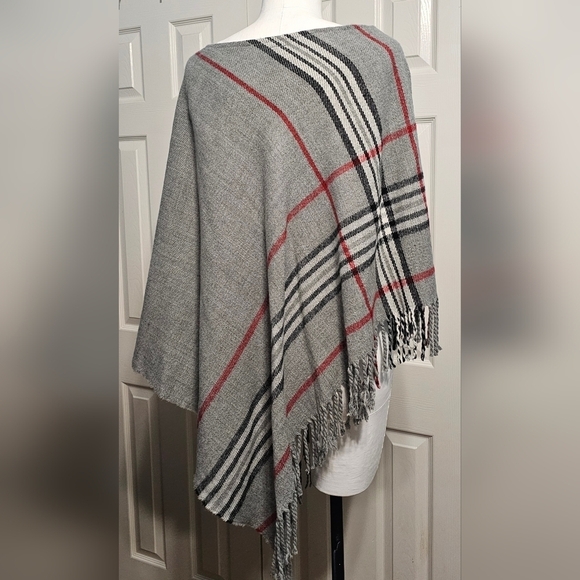 V.Fraas Women's Gray Pullover Poncho One Size - Picture 2 of 5